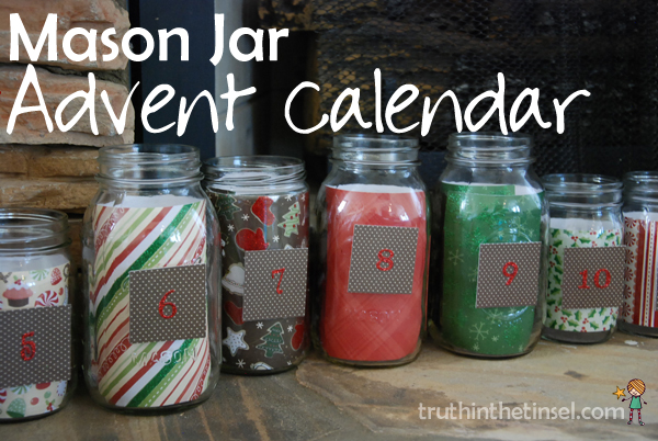 Mason Jar Advent Calendar from ohAmanda.com